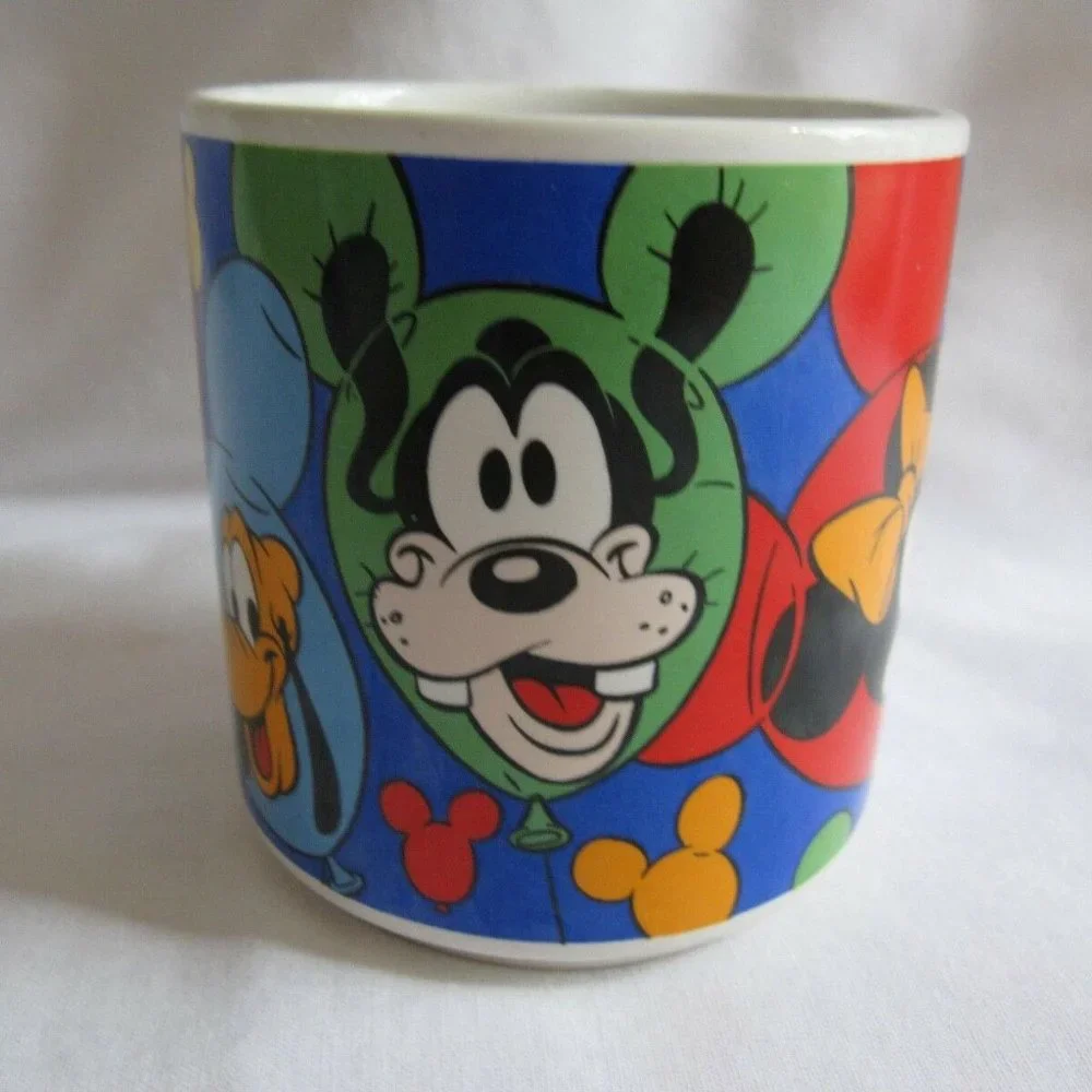 Vtg Disney Fab‎ 5 Balloons Coffee Mug Cup Goofy